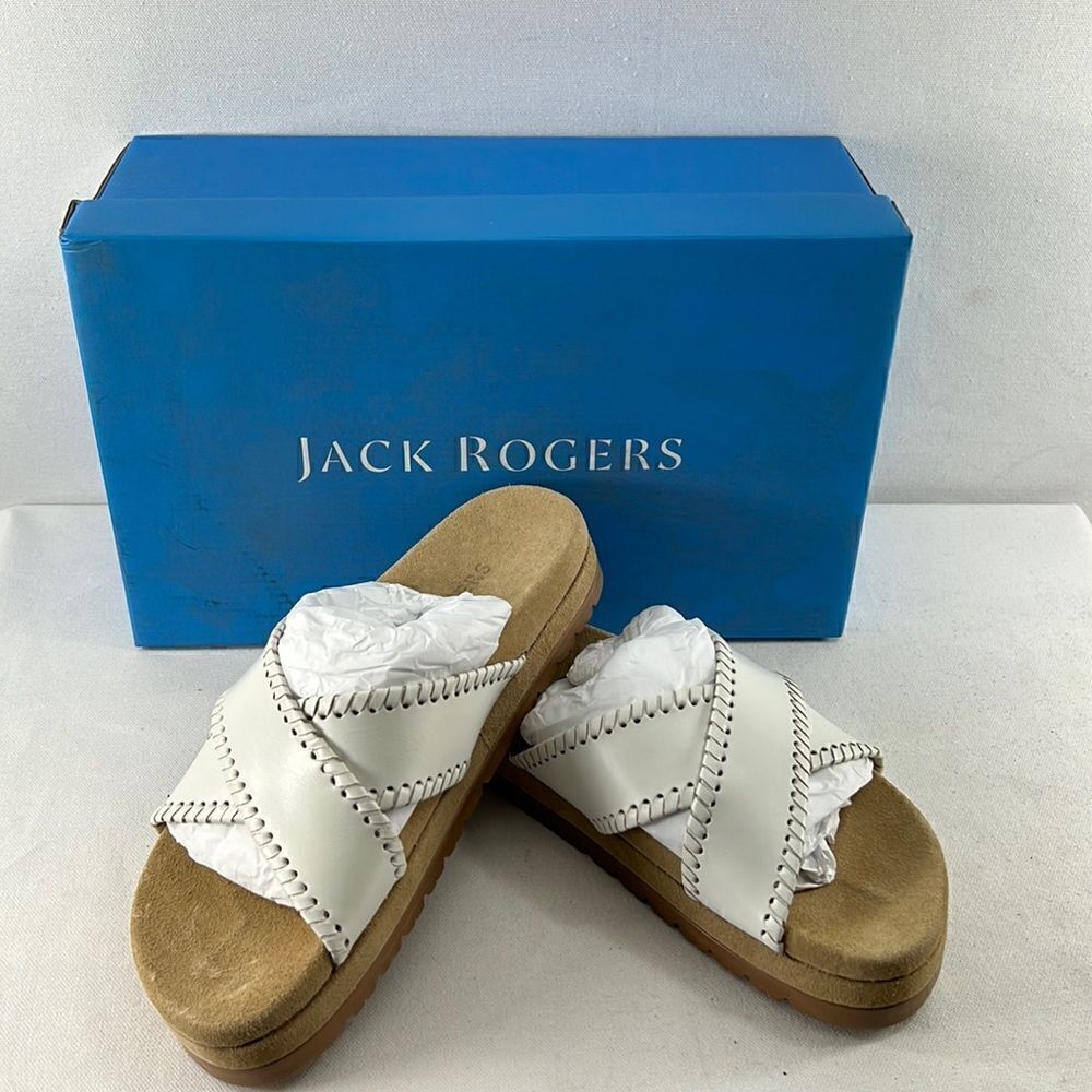 Jack Rogers Lexi Criss-Cross Sandals White size 5 - Picture 1 of 5